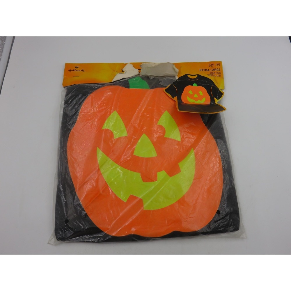 Vintage Hallmark Halloween Boo T Shirt XL Black Pumpkin Jack O Lantern‎